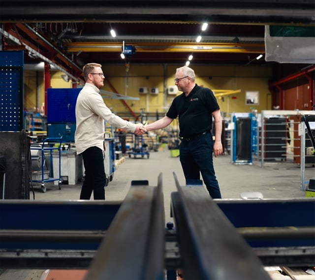Sales and customer handshake